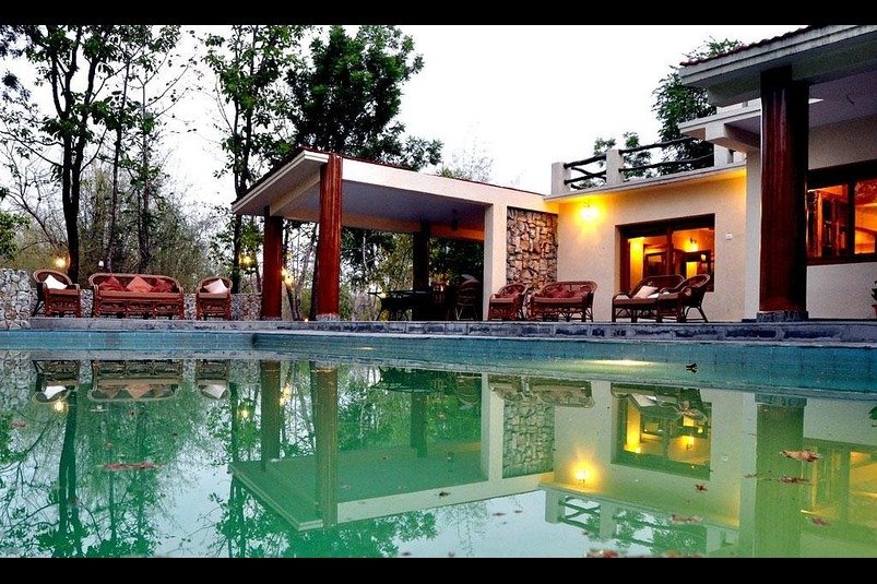 Tiger Trails Jungle Lodge exterior near Moharli Gate Tadoba